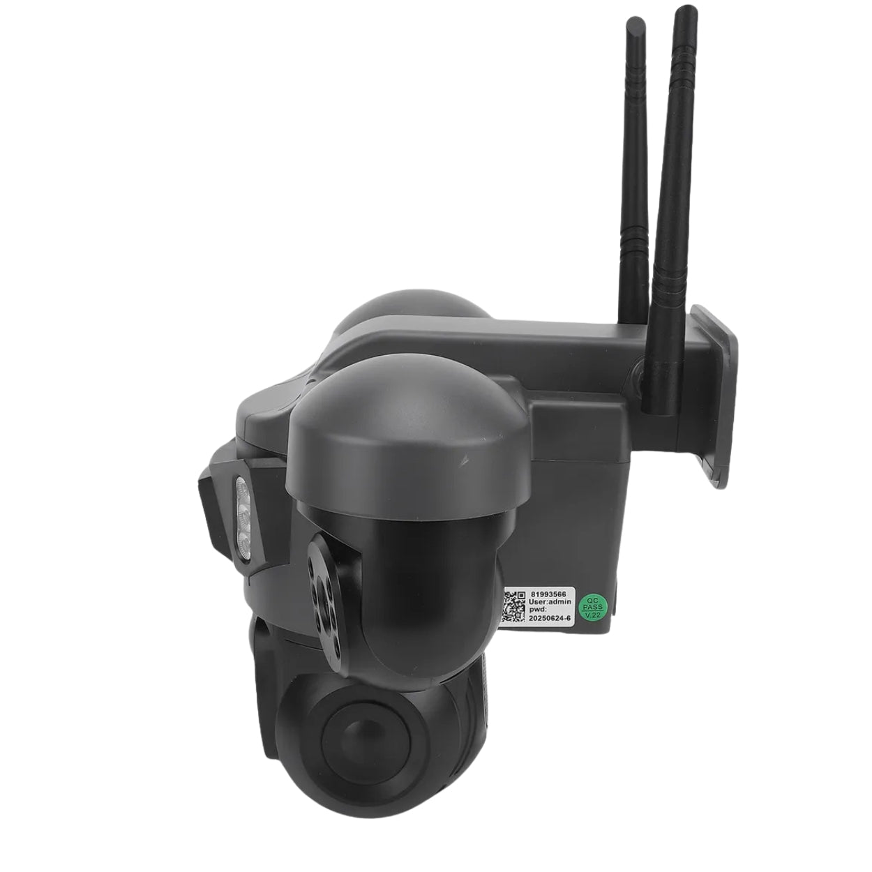 Caméra de sécurité solaire IA Wifi 6K 12MP Triple objectif UHD 3 voies