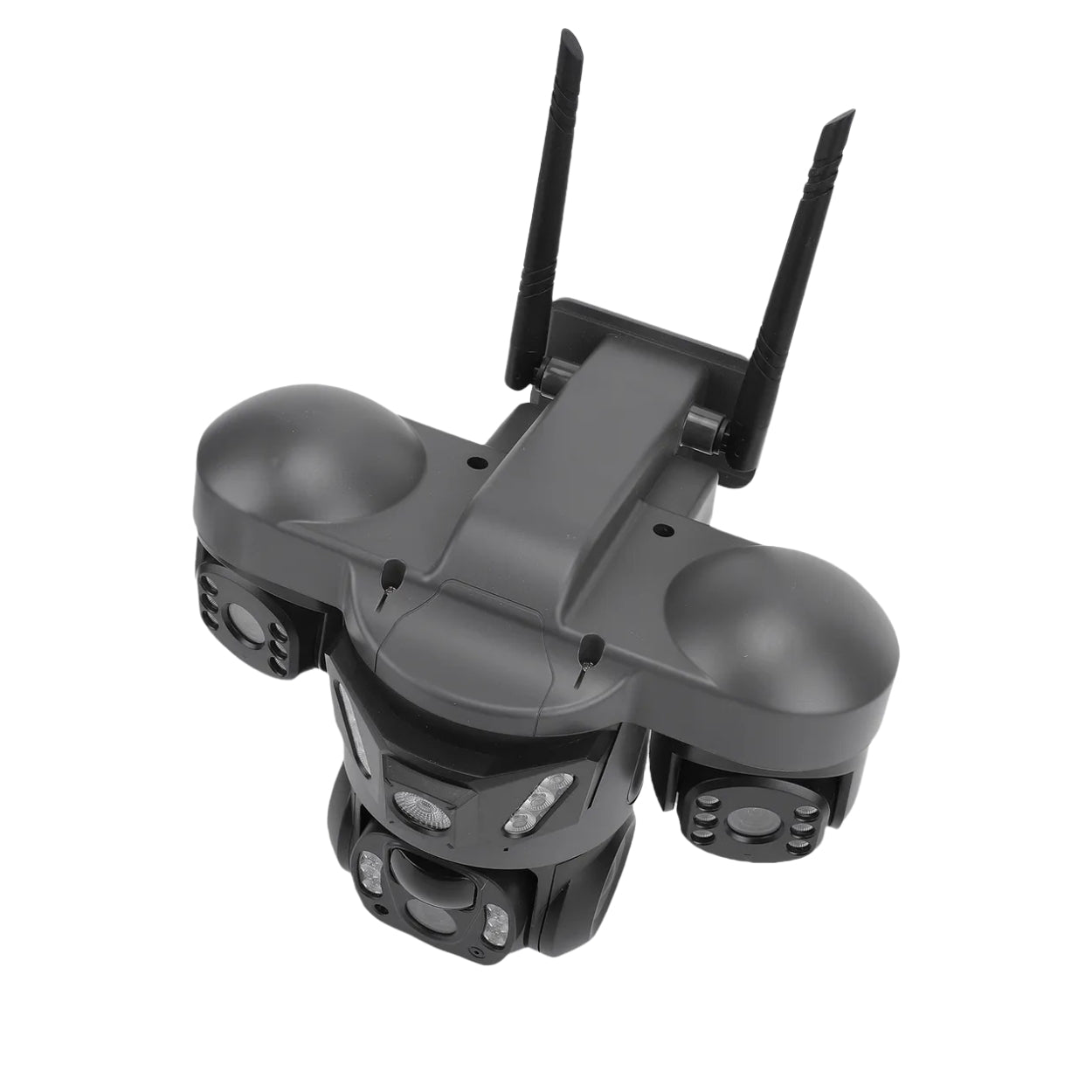 Caméra de sécurité solaire IA Wifi 6K 12MP Triple objectif UHD 3 voies